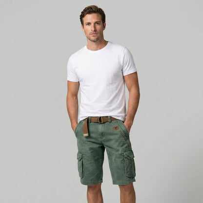 VierraSol | Pantalones Cortos Cargo para Hombre con Múltiples Bolsillos