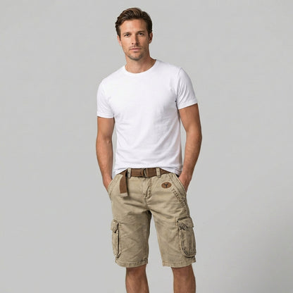 VierraSol | Pantalones Cortos Cargo para Hombre con Múltiples Bolsillos