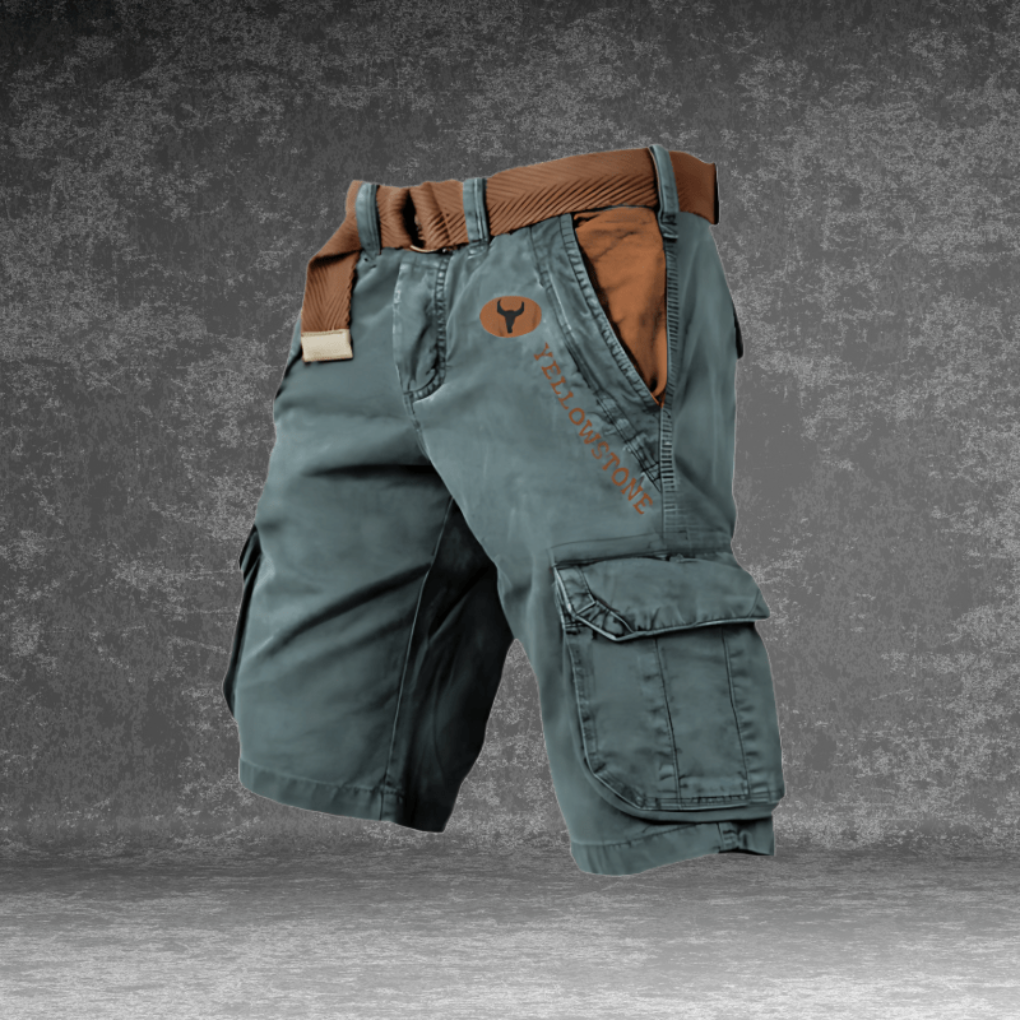 VierraSol | Pantalones Cortos Cargo para Hombre con Múltiples Bolsillos