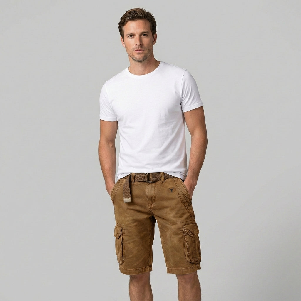 VierraSol | Pantalones Cortos Cargo para Hombre con Múltiples Bolsillos