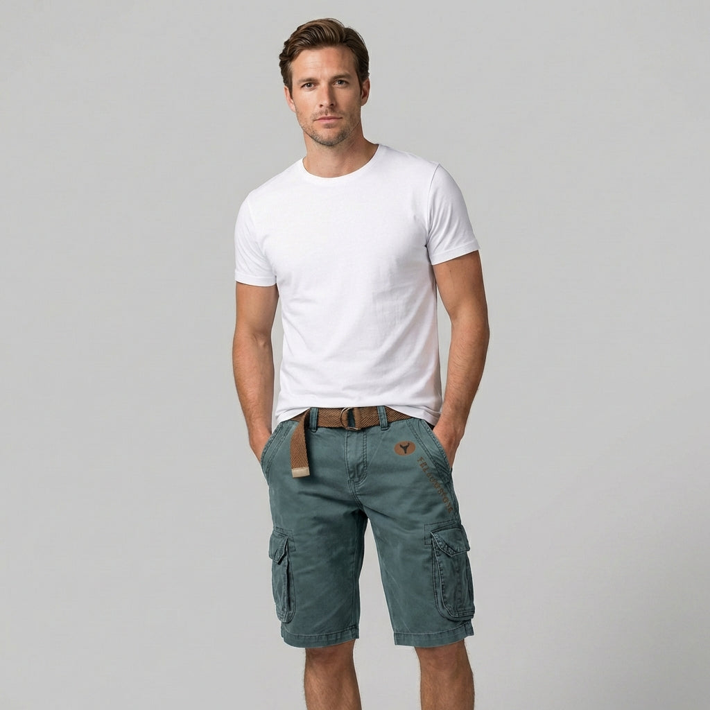 VierraSol | Pantalones Cortos Cargo para Hombre con Múltiples Bolsillos