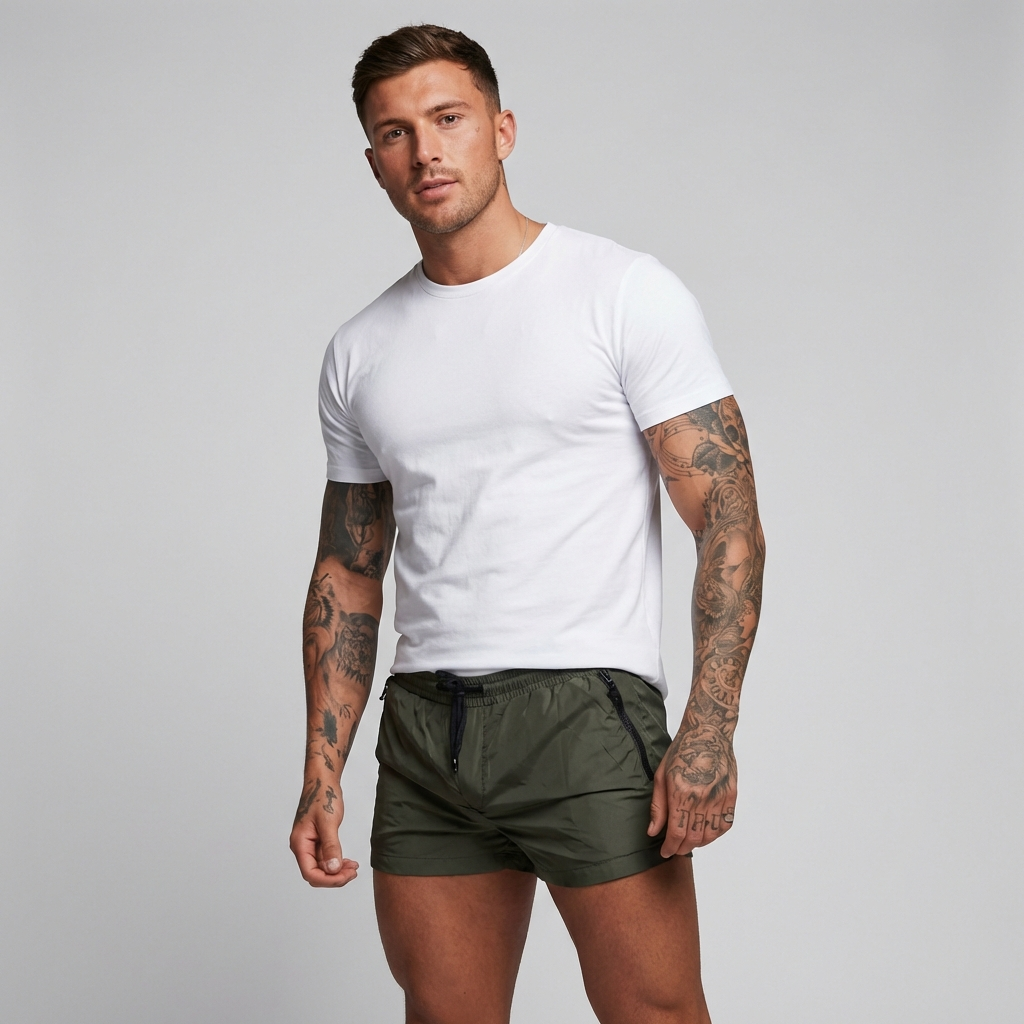 VierraSol | Pantalones Cortos de Baño para Hombre con Bolsillos con Cremallera