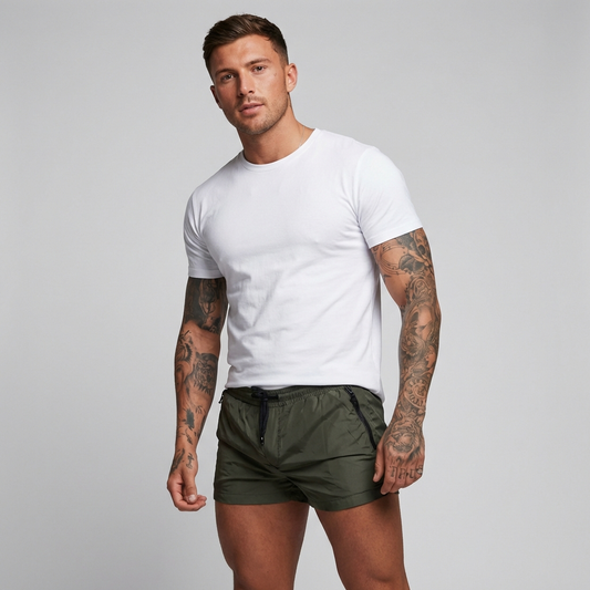 VierraSol | Pantalones Cortos de Baño para Hombre con Bolsillos con Cremallera