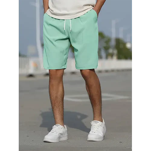 VierraSol | Pantalones Cortos de Cintura Alta con Cordón para Hombre