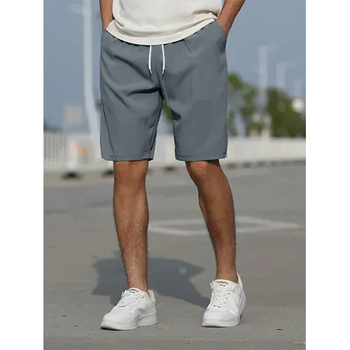 VierraSol | Pantalones Cortos de Cintura Alta con Cordón para Hombre