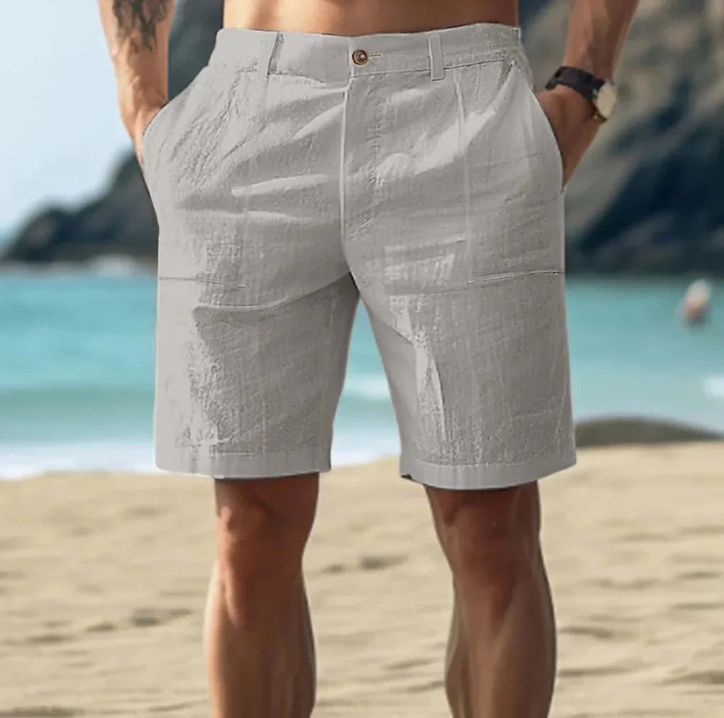 VierraSol | Pantalones Cortos de Hombre con Cintura Ajustable y Botón