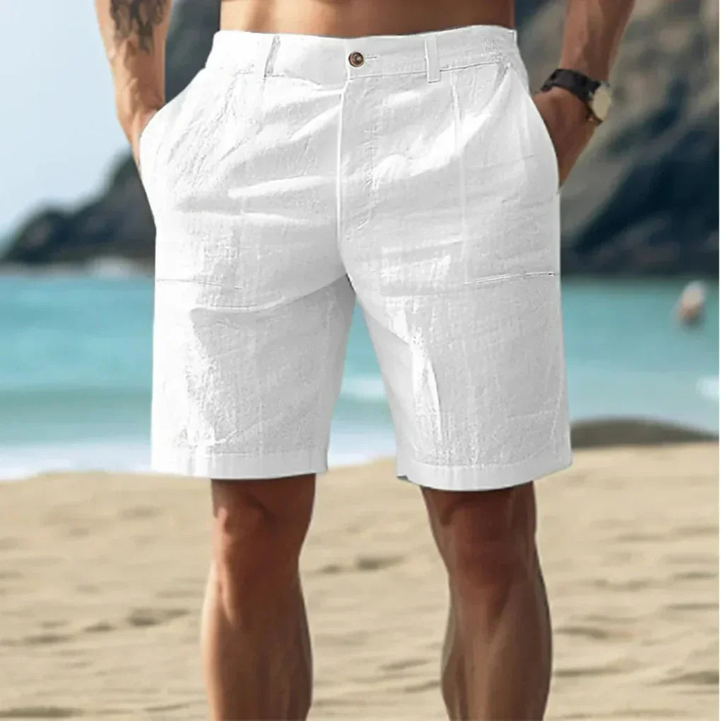 VierraSol | Pantalones Cortos de Hombre con Cintura Ajustable y Botón