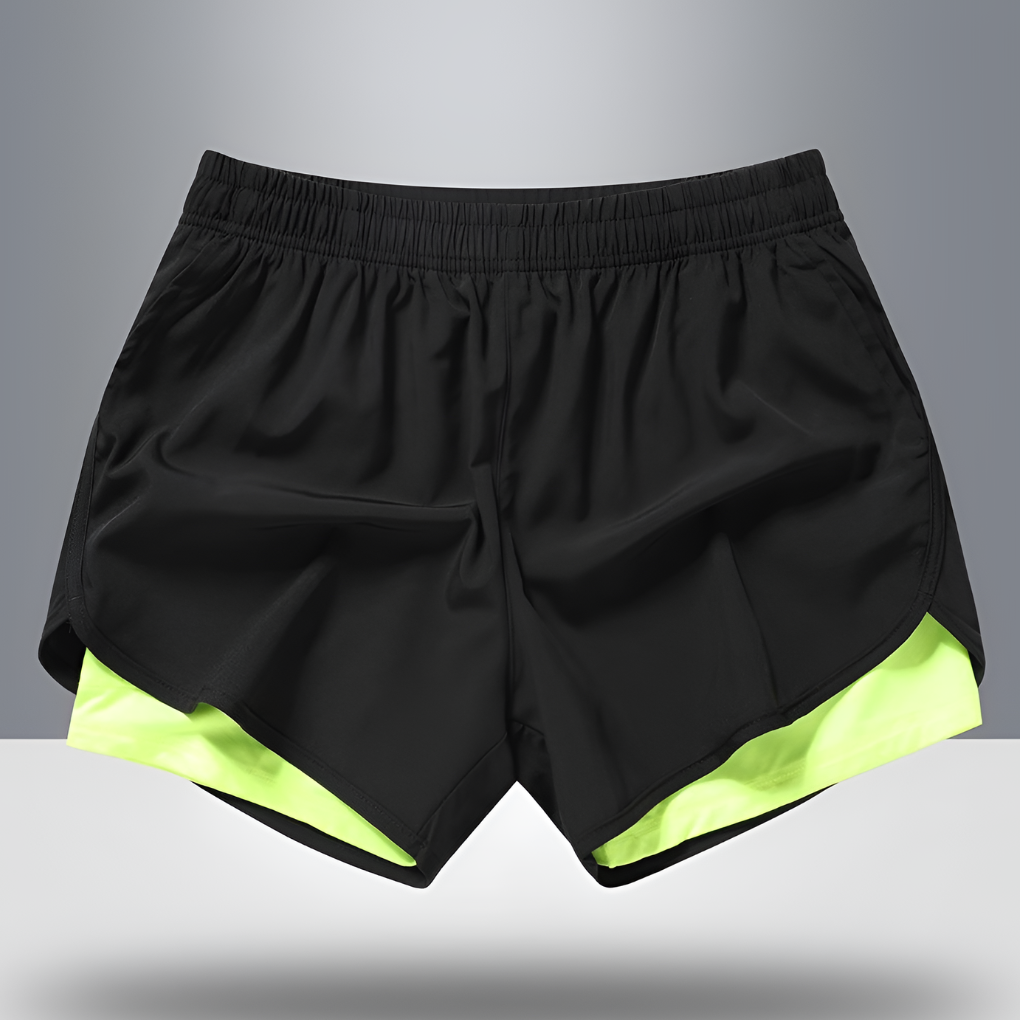 VierraSol | Pantalones Cortos de Running para Hombre con Forro y Bolsillo con Cremallera