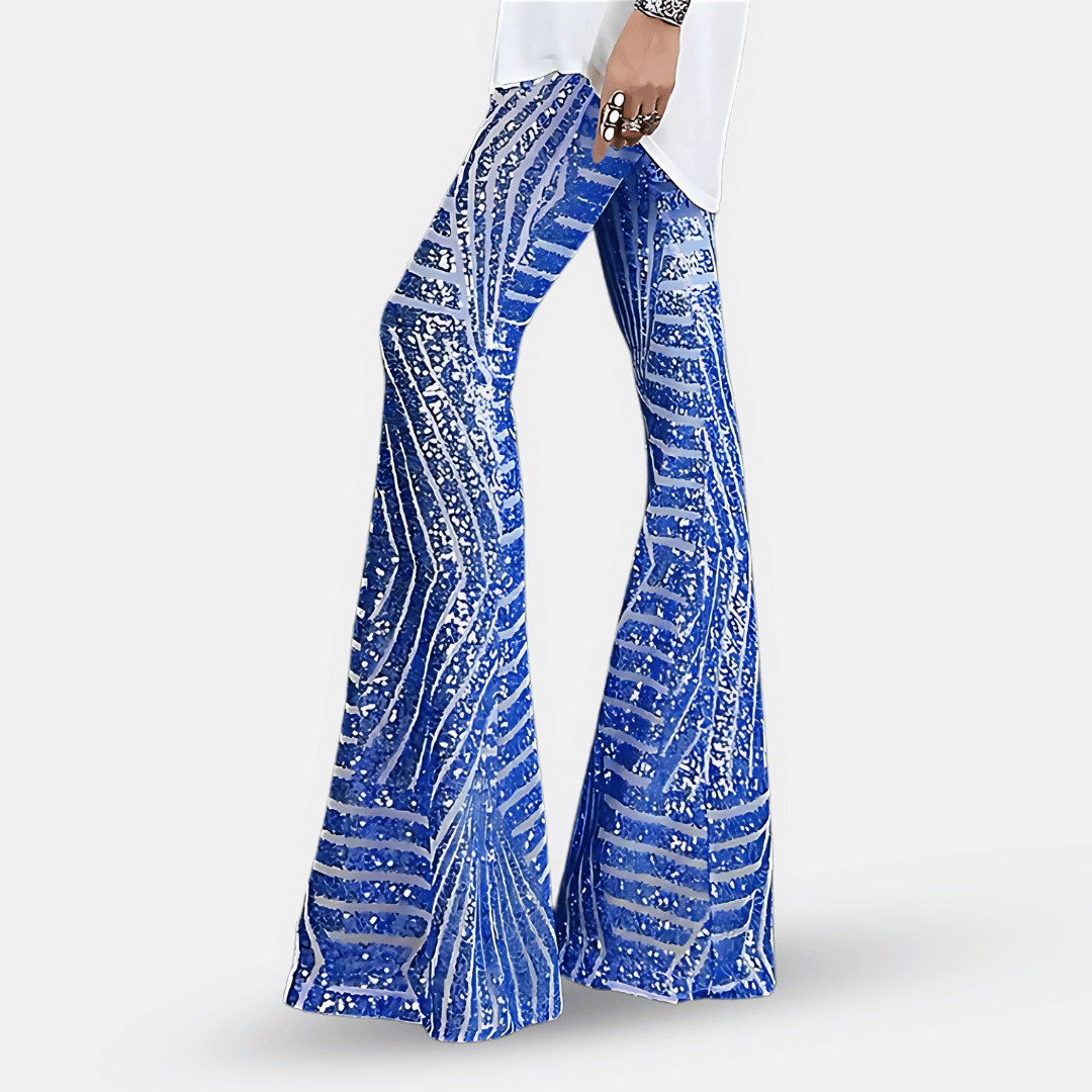 VierraSol | Pantalones de Campana con Lentejuelas para Mujer