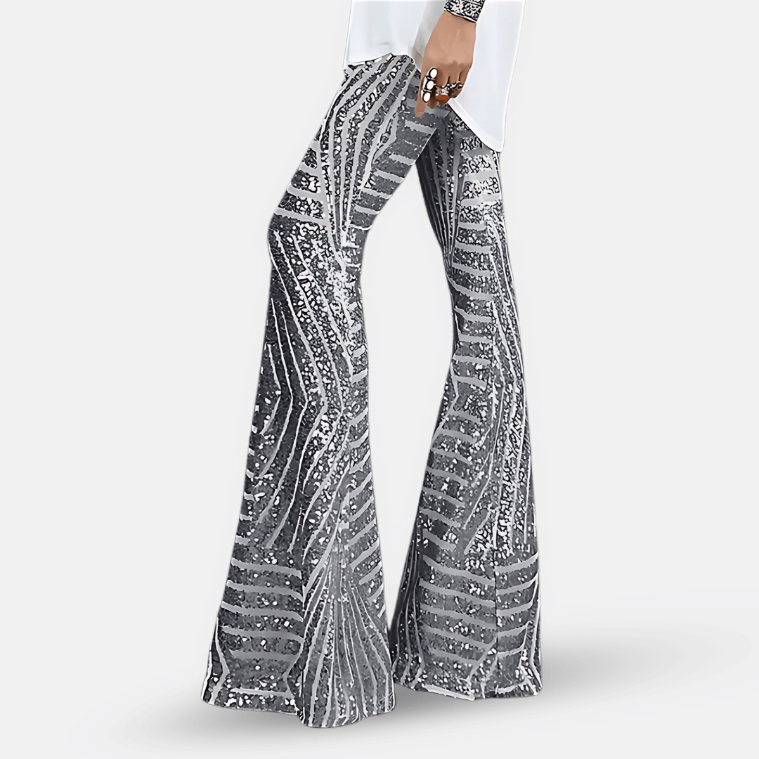 VierraSol | Pantalones de Campana con Lentejuelas para Mujer
