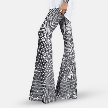 VierraSol | Pantalones de Campana con Lentejuelas para Mujer
