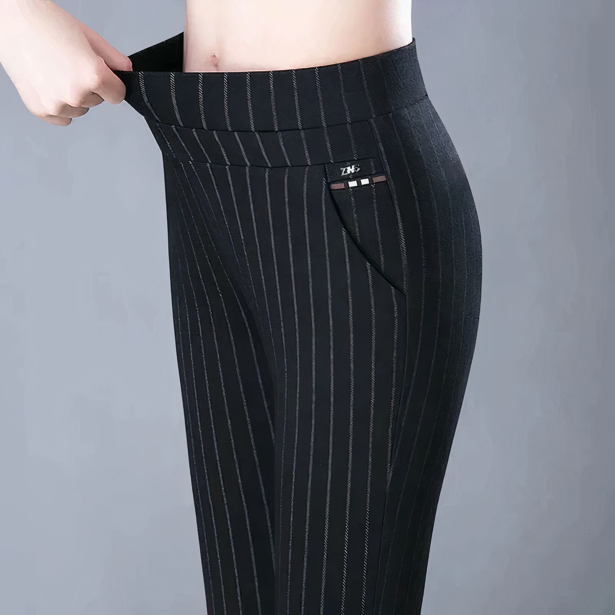 VierraSol | Pantalones de Mujer de Cintura Alta y Corte Ajustado con Bolsillos
