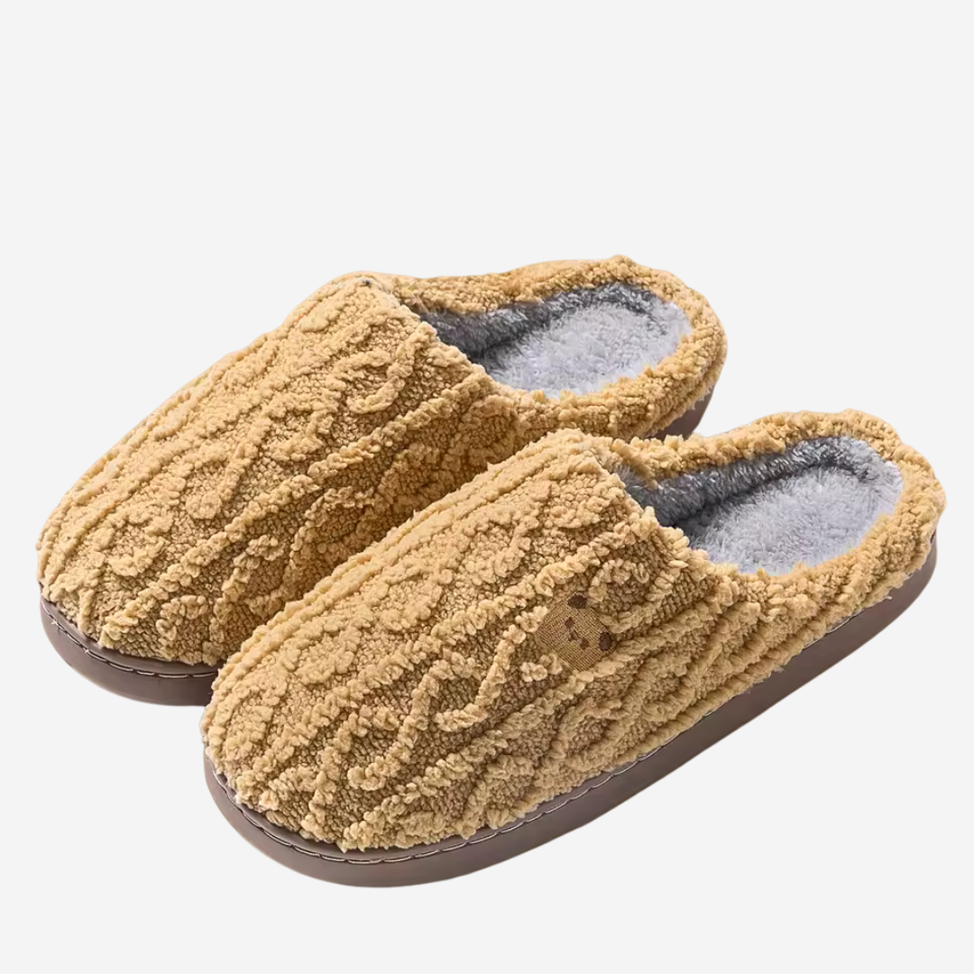 VierraSol | Pantuflas de Osito de Punto para Mujer