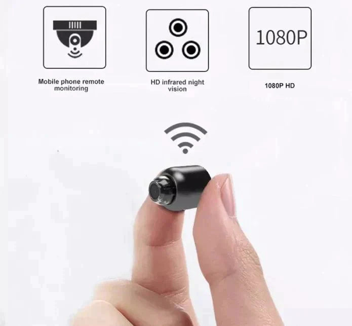 VierraSol | Pequeña Cámara de Vigilancia WiFi con Visión Nocturna