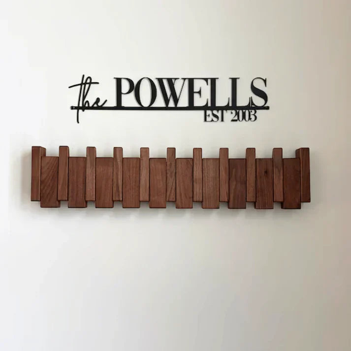 VierraSol | Perchero de pared con diseño de teclas de piano