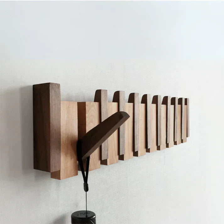 VierraSol | Perchero de Piano HarmonyCoat | Montado en la Pared con Ganchos | Madera Sólida