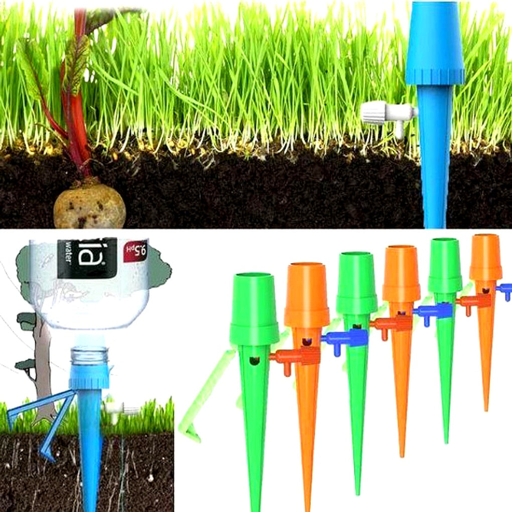 VierraSol | Picos Automáticos de Riego para Plantas - Ayuda de Jardinería de Flujo Ajustable