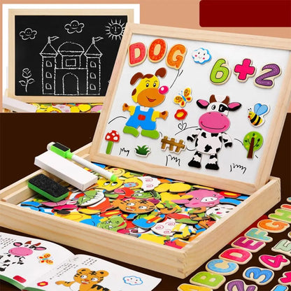 VierraSol | Pizarra Magnética y Pizarra de Tiza 2-en-1 Montessori para Niños