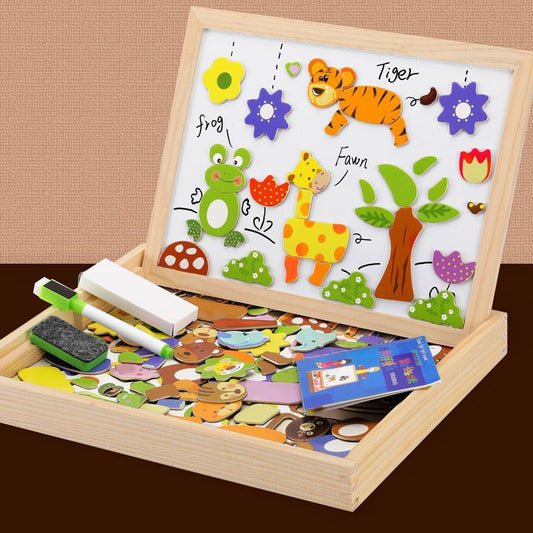 VierraSol | Pizarra Magnética y Pizarra de Tiza 2-en-1 Montessori para Niños
