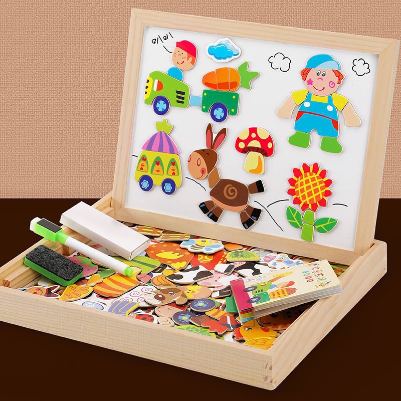 VierraSol | Pizarra Magnética y Pizarra de Tiza 2-en-1 Montessori para Niños