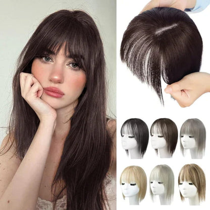 VierraSol | Postizo Natural con Flequillo para Mujeres