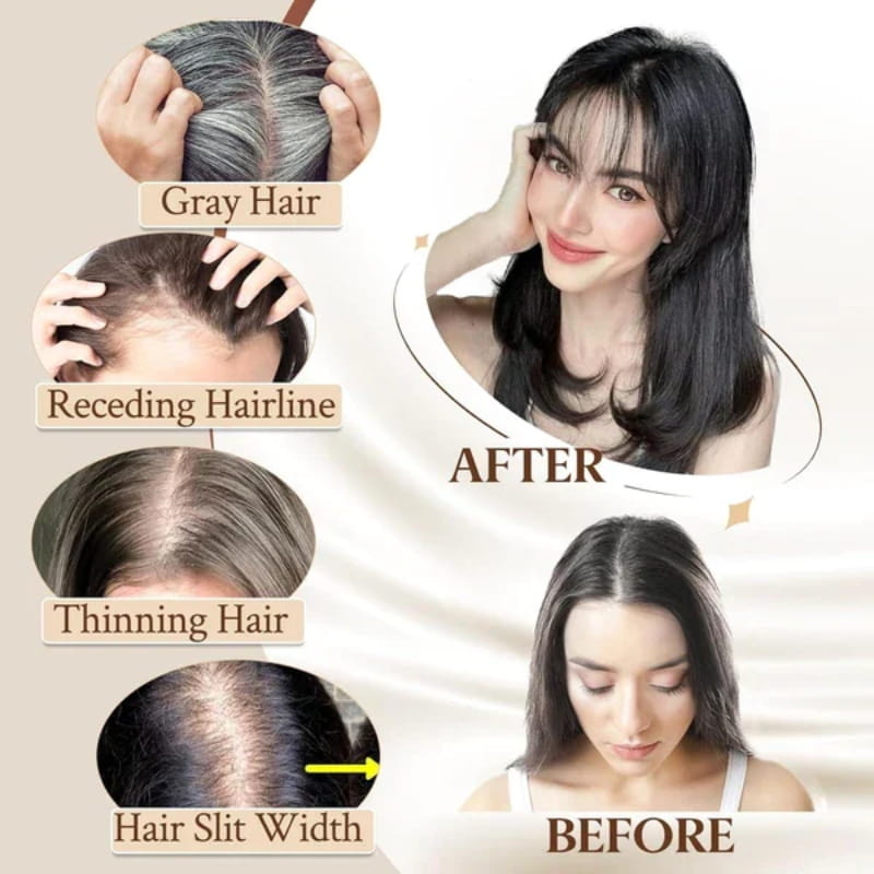 VierraSol | Postizo Natural con Flequillo para Mujeres