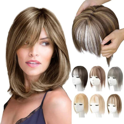 VierraSol | Postizo Natural con Flequillo para Mujeres