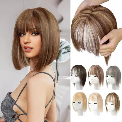 VierraSol | Postizo Natural con Flequillo para Mujeres