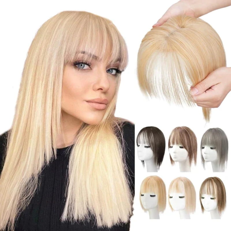 VierraSol | Postizo Natural con Flequillo para Mujeres
