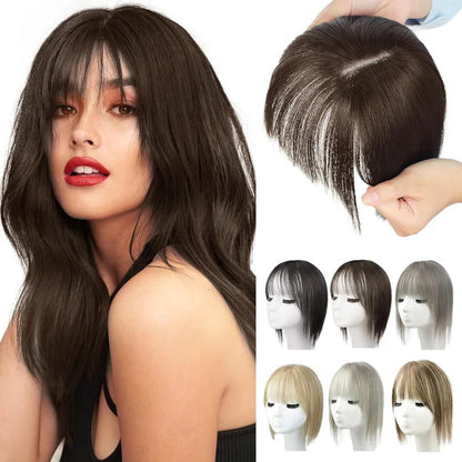 VierraSol | Postizo Natural con Flequillo para Mujeres