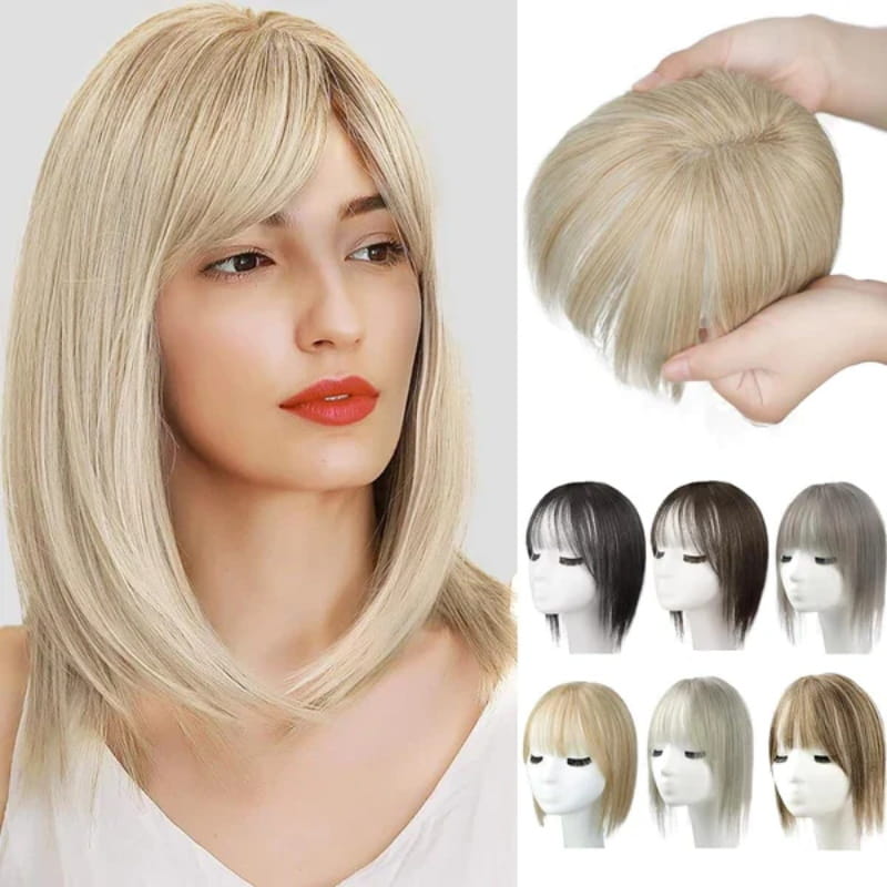 VierraSol | Postizo Natural con Flequillo para Mujeres