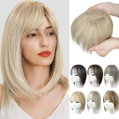 VierraSol | Postizo Natural con Flequillo para Mujeres