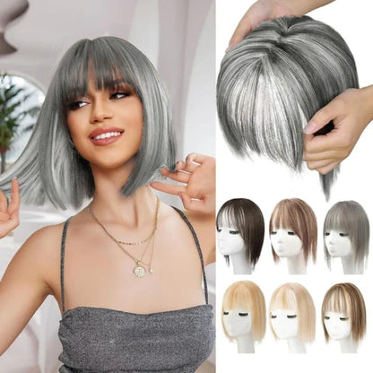 VierraSol | Postizo Natural con Flequillo para Mujeres