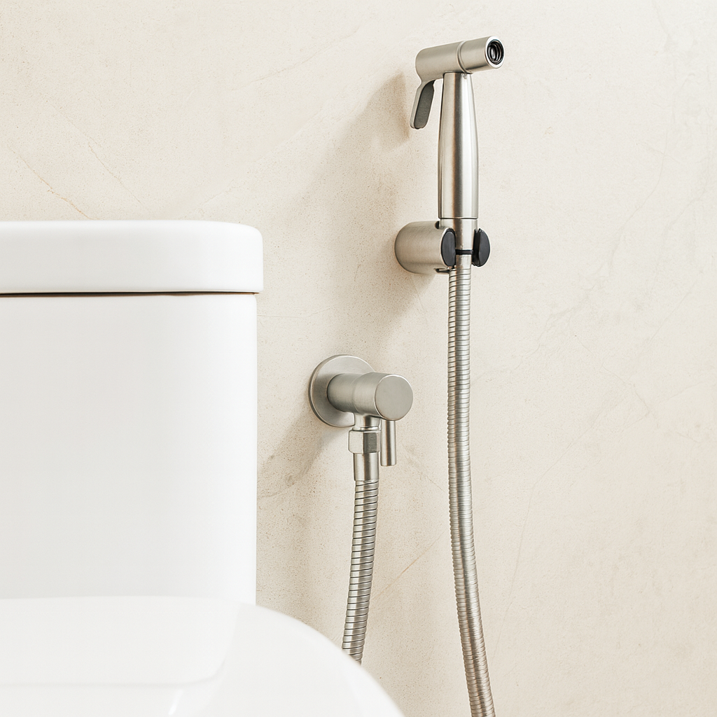 VierraSol | Pulverizador de Bidet en Acero Inoxidable – Montado en la Pared con Spray Ajustable