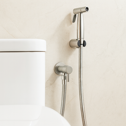 VierraSol | Pulverizador de Bidet en Acero Inoxidable – Montado en la Pared con Spray Ajustable