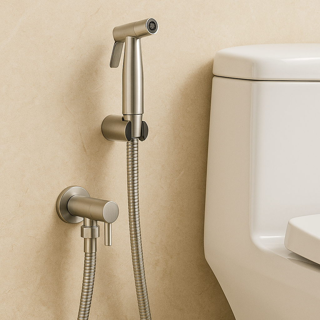 VierraSol | Pulverizador de Bidet en Acero Inoxidable – Montado en la Pared con Spray Ajustable