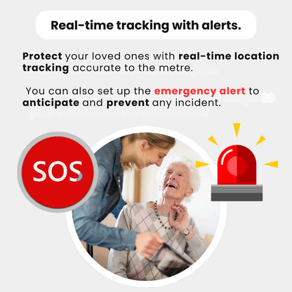 VierraSol | Rastreador GPS para Personas Mayores | Monitoreo en Tiempo Real, Impermeable y Sin Tarifas de Suscripción para Tranquilidad