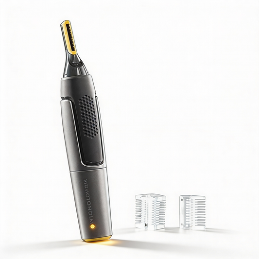 VierraSol | Recortadora de Precisión Ultra Fina | Cuchillas de Micro-Oscilación | Tecnología de Acero Inoxidable de Titanio | Iluminación LED Integrada | Diseño Ergonómico