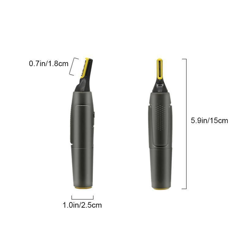 VierraSol | Recortadora de Precisión Ultra Fina Profesional | Cuchillas de Acero Inoxidable de Titanio | Luz LED Integrada | Tecnología de Micro-Oscilación | Para Nariz, Oídos y Contornos