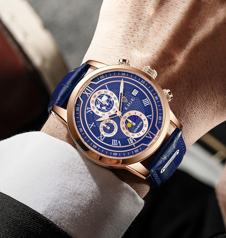 VierraSol | Reloj Clásico de Cronógrafo para Hombre | Reloj de Pulsera de Lujo Elegante y Funcional para Cada Ocasión