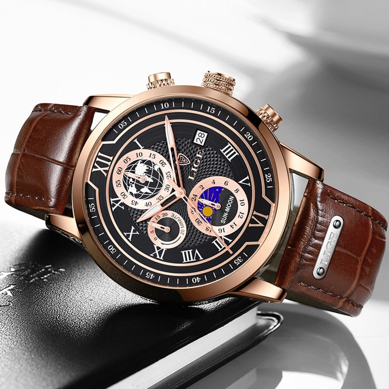 VierraSol | Reloj Clásico de Cronógrafo para Hombre | Reloj de Pulsera de Lujo Elegante y Funcional para Cada Ocasión