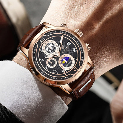 VierraSol | Reloj Clásico de Cronógrafo para Hombre | Reloj de Pulsera de Lujo Elegante y Funcional para Cada Ocasión
