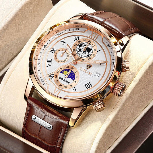 VierraSol | Reloj Clásico de Cronógrafo para Hombre | Reloj de Pulsera de Lujo Elegante y Funcional para Cada Ocasión