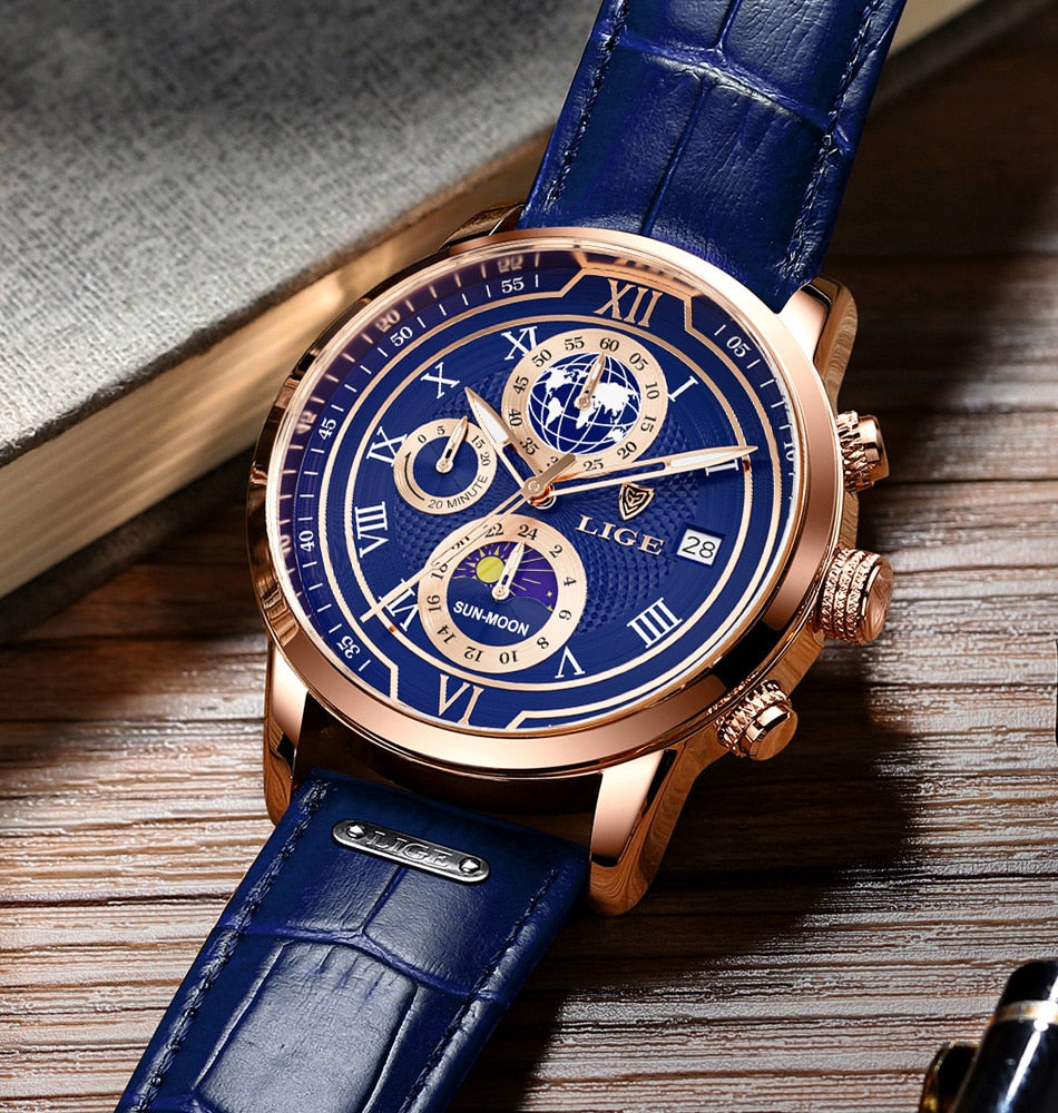 VierraSol | Reloj Clásico de Cronógrafo para Hombre | Reloj de Pulsera de Lujo Elegante y Funcional para Cada Ocasión