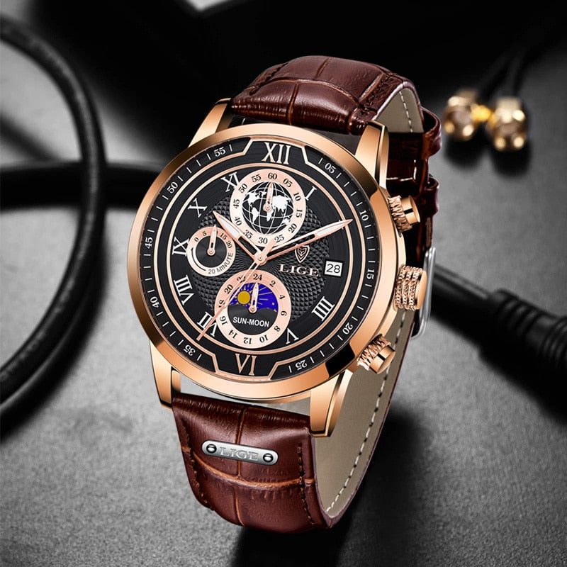 VierraSol | Reloj Clásico de Cronógrafo para Hombre | Reloj de Pulsera de Lujo Elegante y Funcional para Cada Ocasión