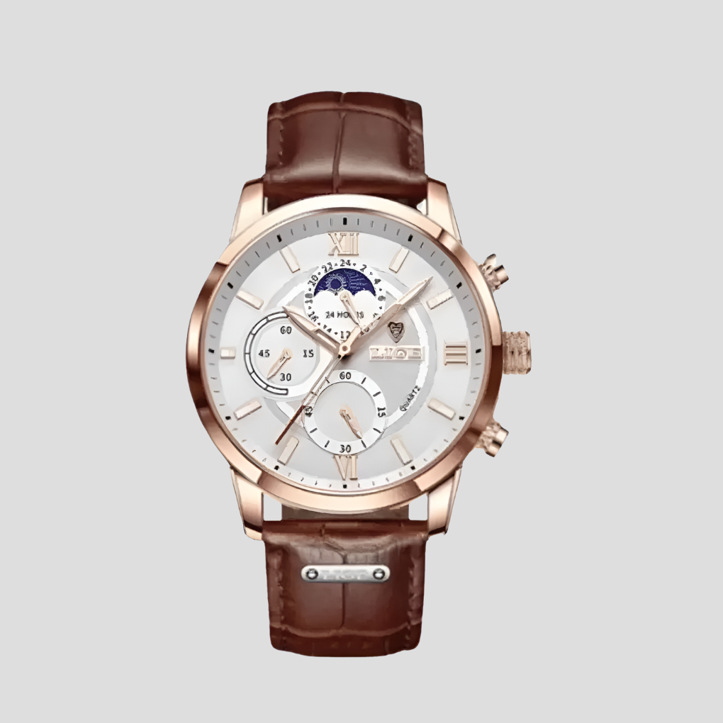 VierraSol | Reloj Clásico para Hombre con Esfera de Fase Lunar