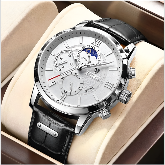 VierraSol | Reloj Clásico para Hombre con Esfera de Fase Lunar