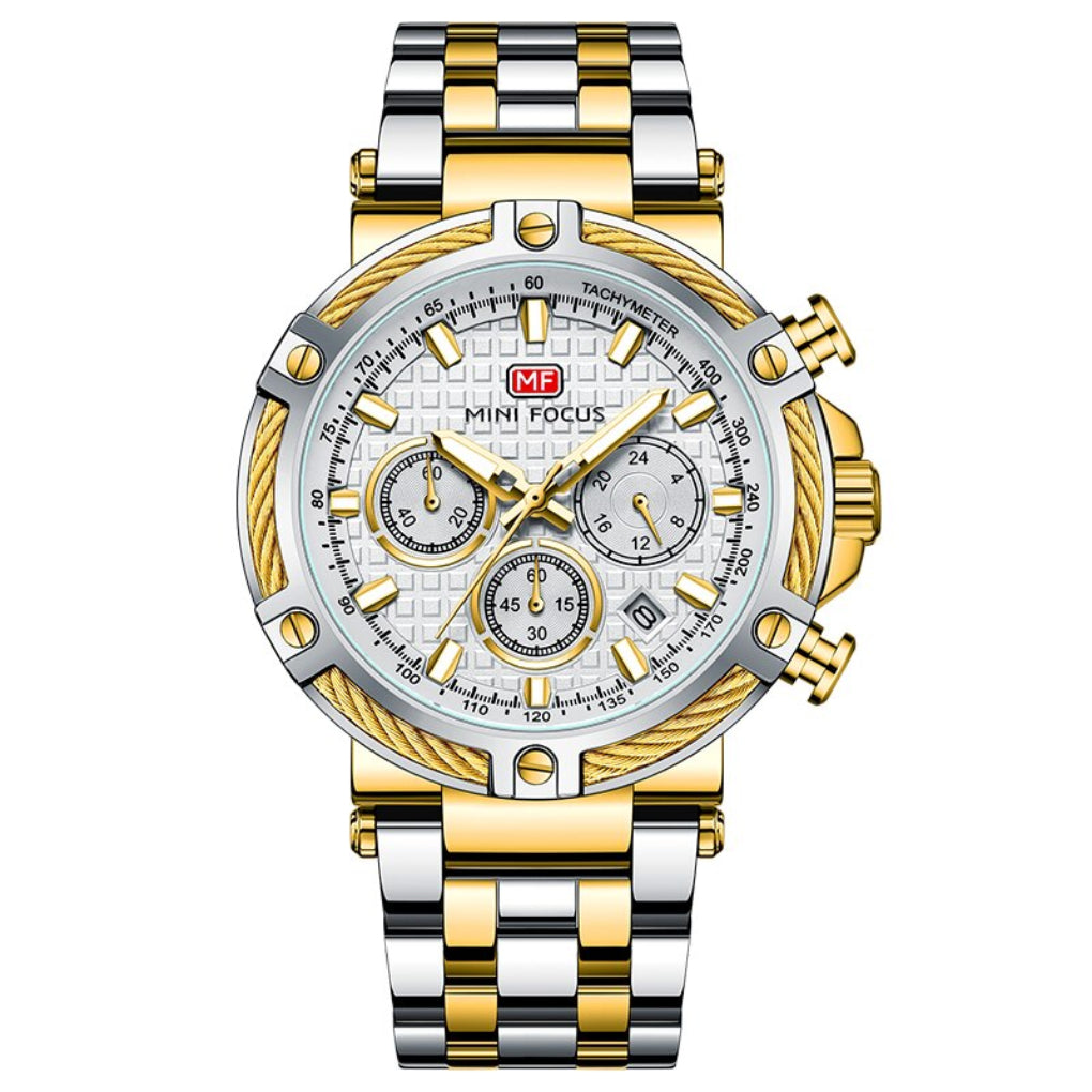 VierraSol | Reloj Cronógrafo para Hombre con Bezel de Cable