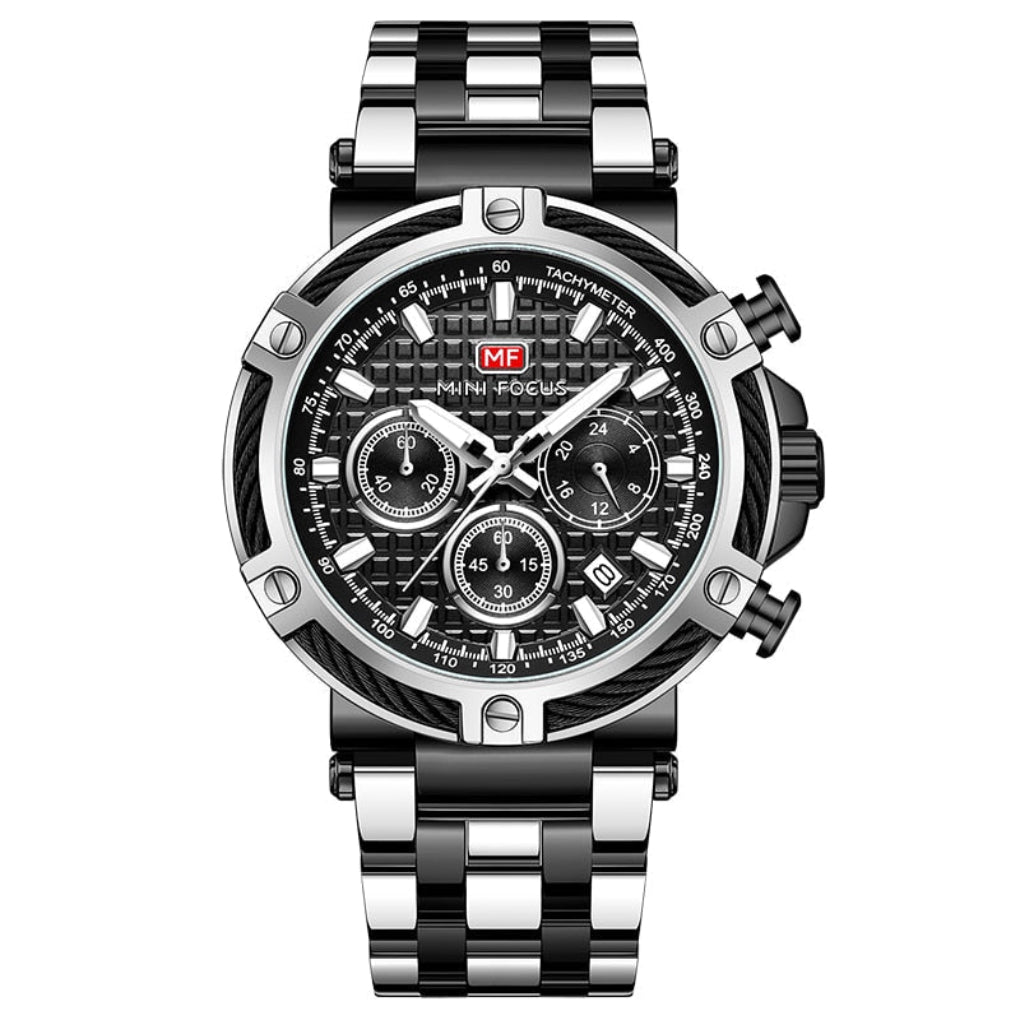 VierraSol | Reloj Cronógrafo para Hombre con Bezel de Cable