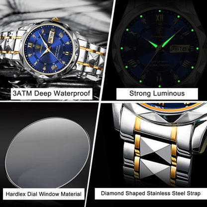 VierraSol | Reloj de lujo para hombres a prueba de agua de la mejor marca con función luminosa